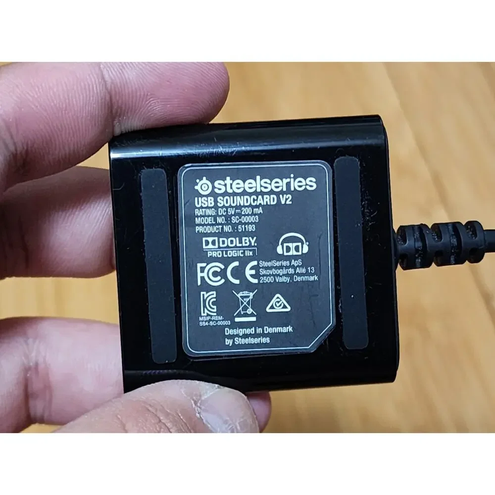 Steelseries USB Soundcard V2 Adapter 5V - 200 mA Model: SC-00003 STEELSERIESV2